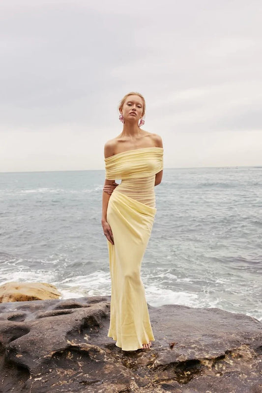 Benni Nico Off Shoulder Maxi Butter