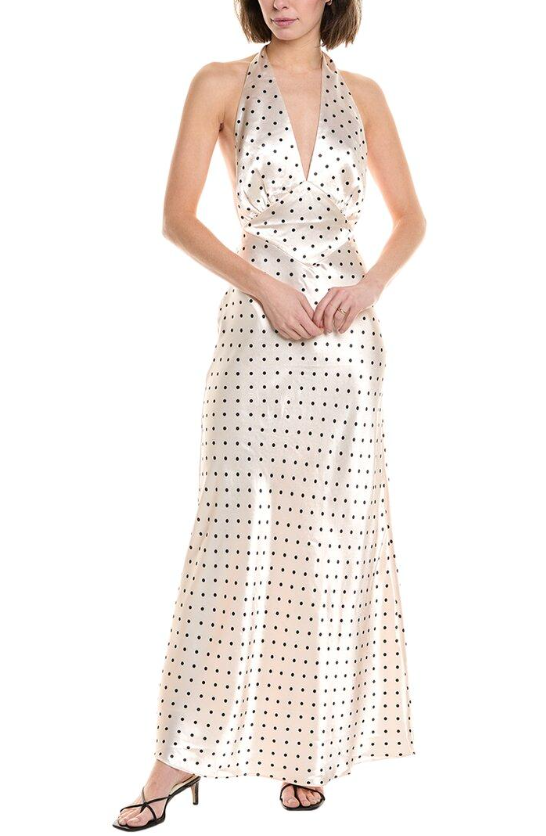 Bardot Citron Polka Dot Midi Dress