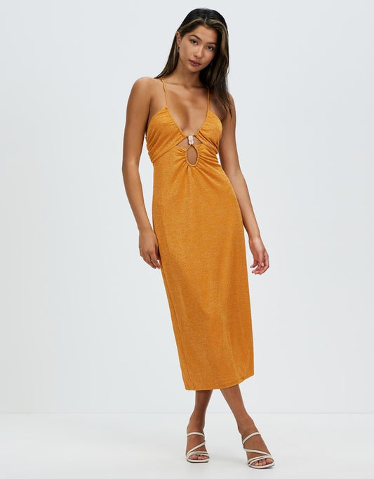 SUBOO Asha Keyhole Slip Dress