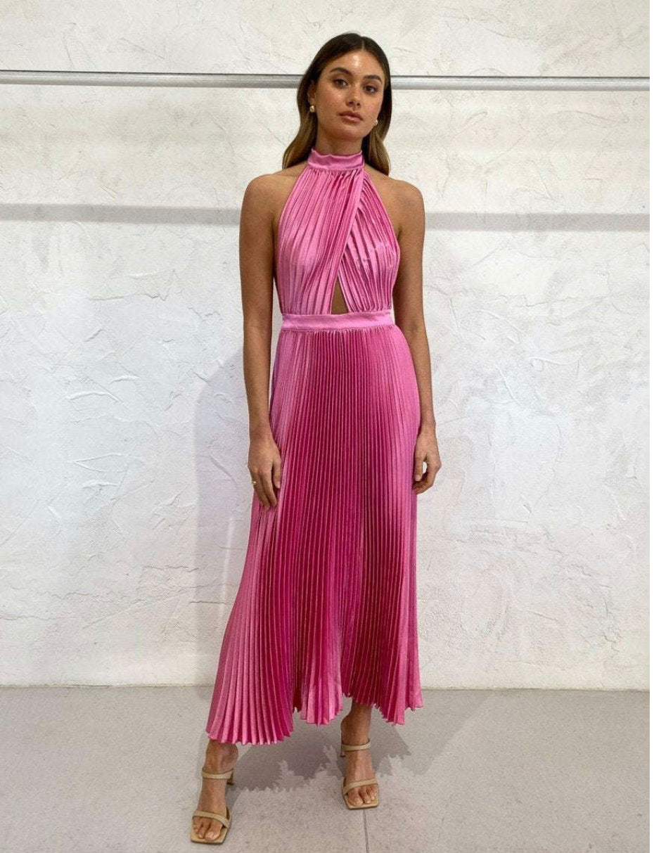 L'IDEE Renaissance Gown in Hot Pink